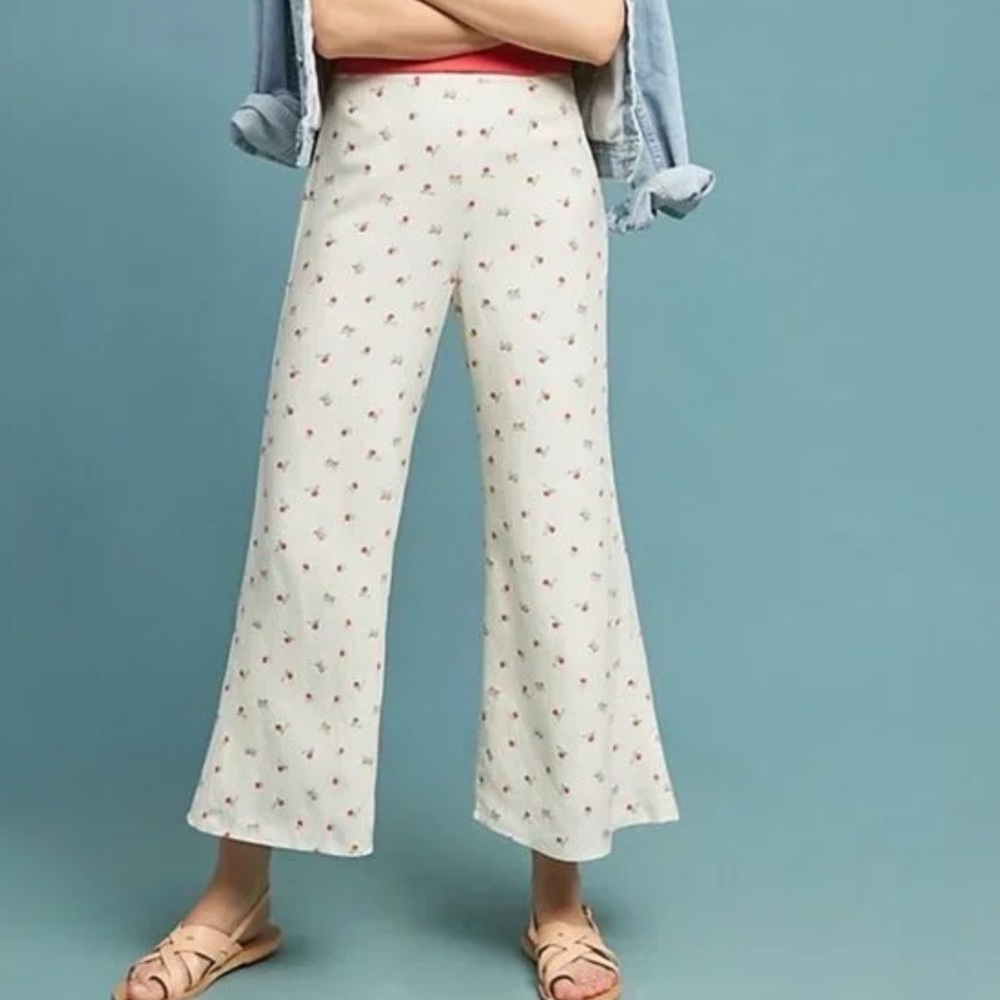 Feather Bone Talese Cherry Print Pants
